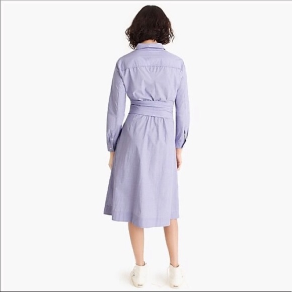J. Crew NWT 2 Tie Waist Cotton Shirt Dress - Picture 8 of 10